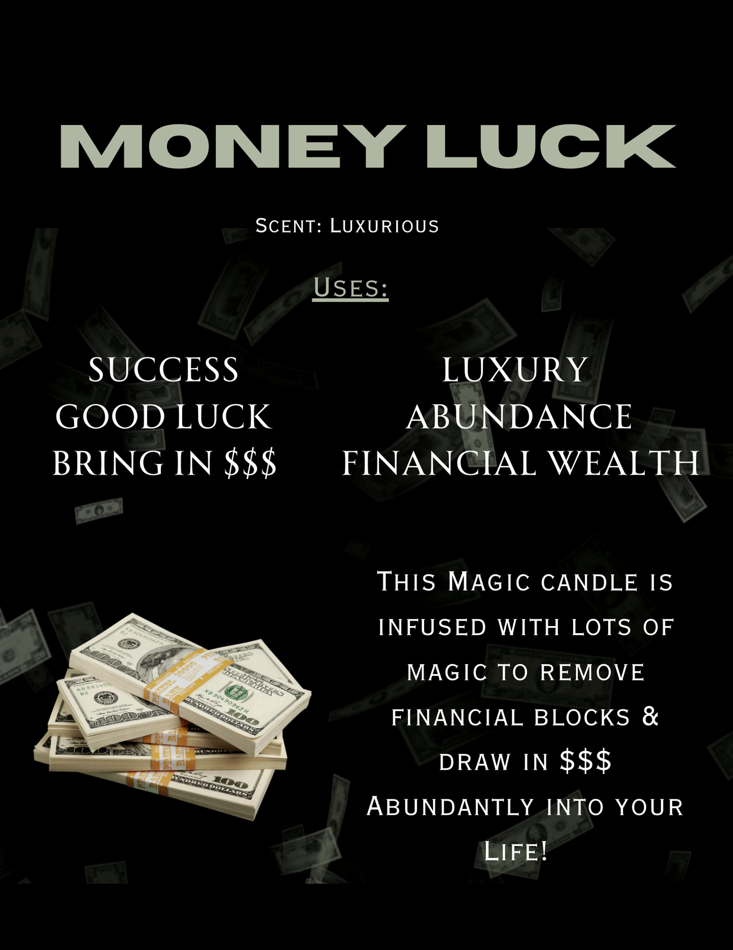 Money Luck Candle