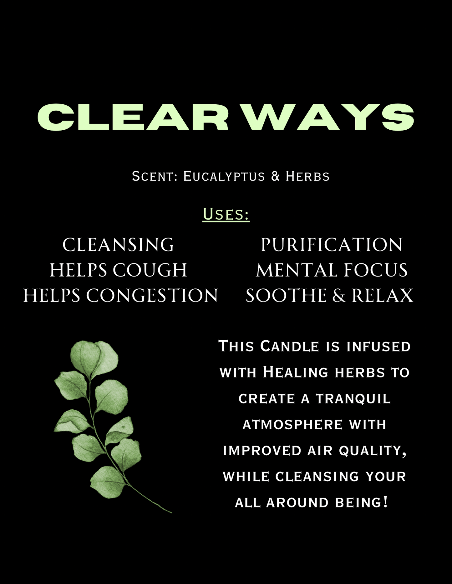 Clear Ways Candle