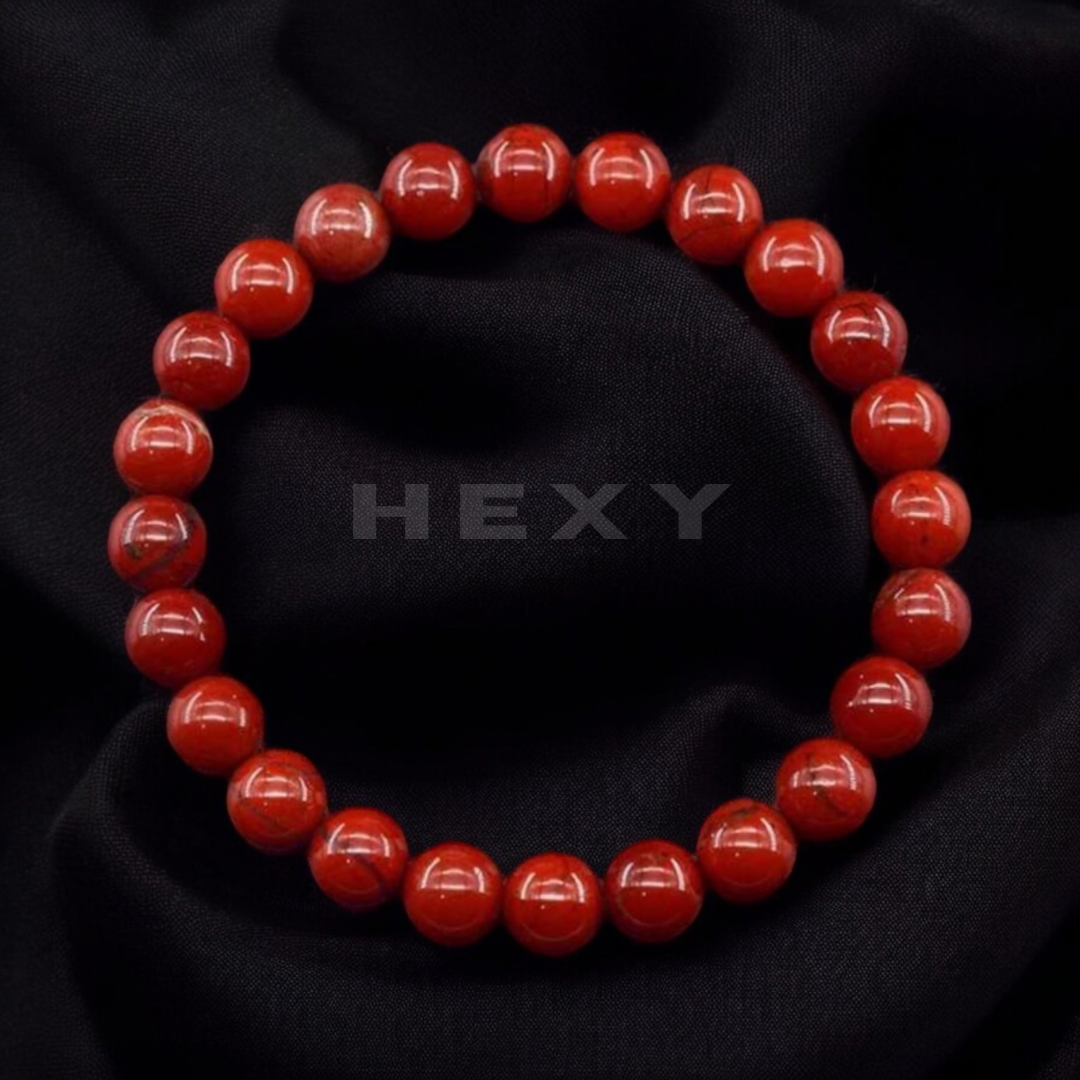 Red Jasper Bead Bracelet