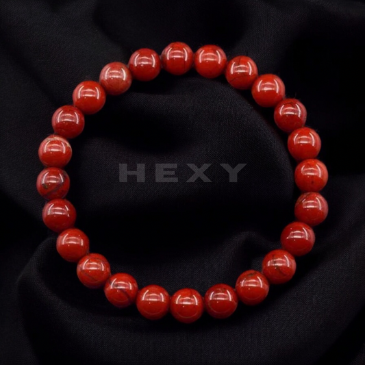 Red Jasper Bead Bracelet