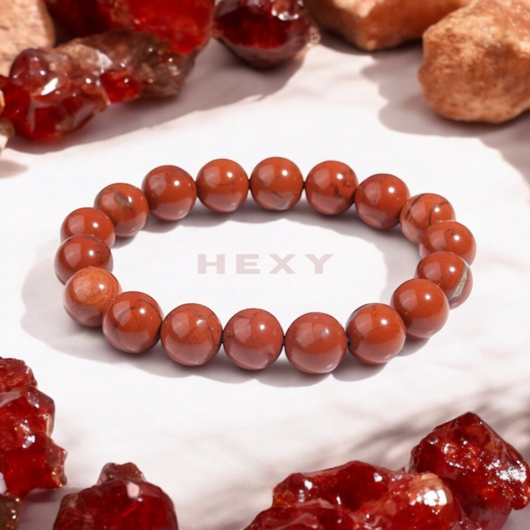 Red Jasper Bead Bracelet