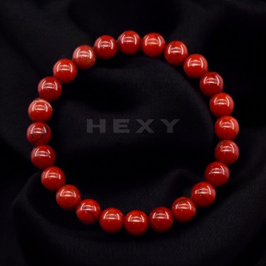 Red Jasper Bead Bracelet