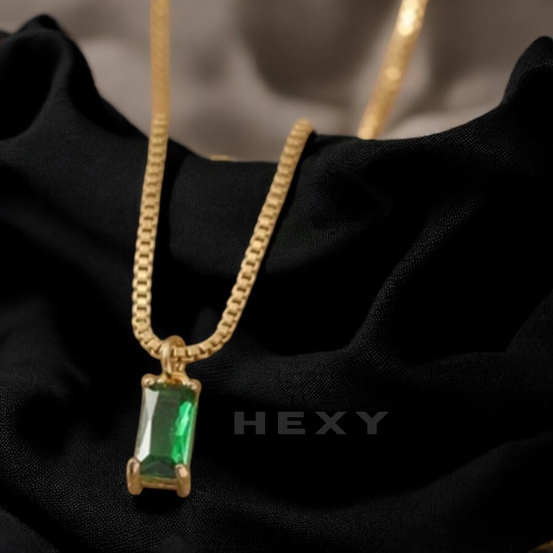 Emerald Birthstone Necklace