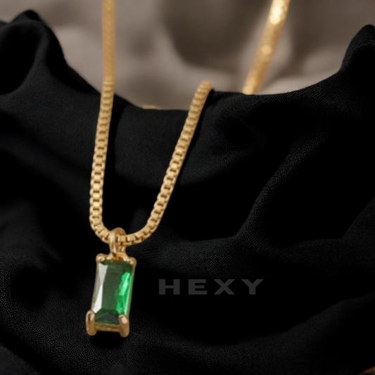 Emerald Birthstone Necklace